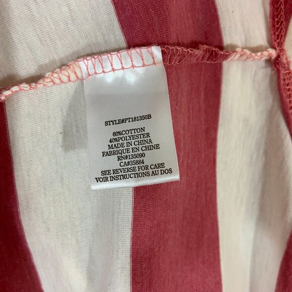 White Crow Women's T-Shirt Top Size L V-Neck Short Sleeve Striped New w/o Tags - Picture 8 of 8